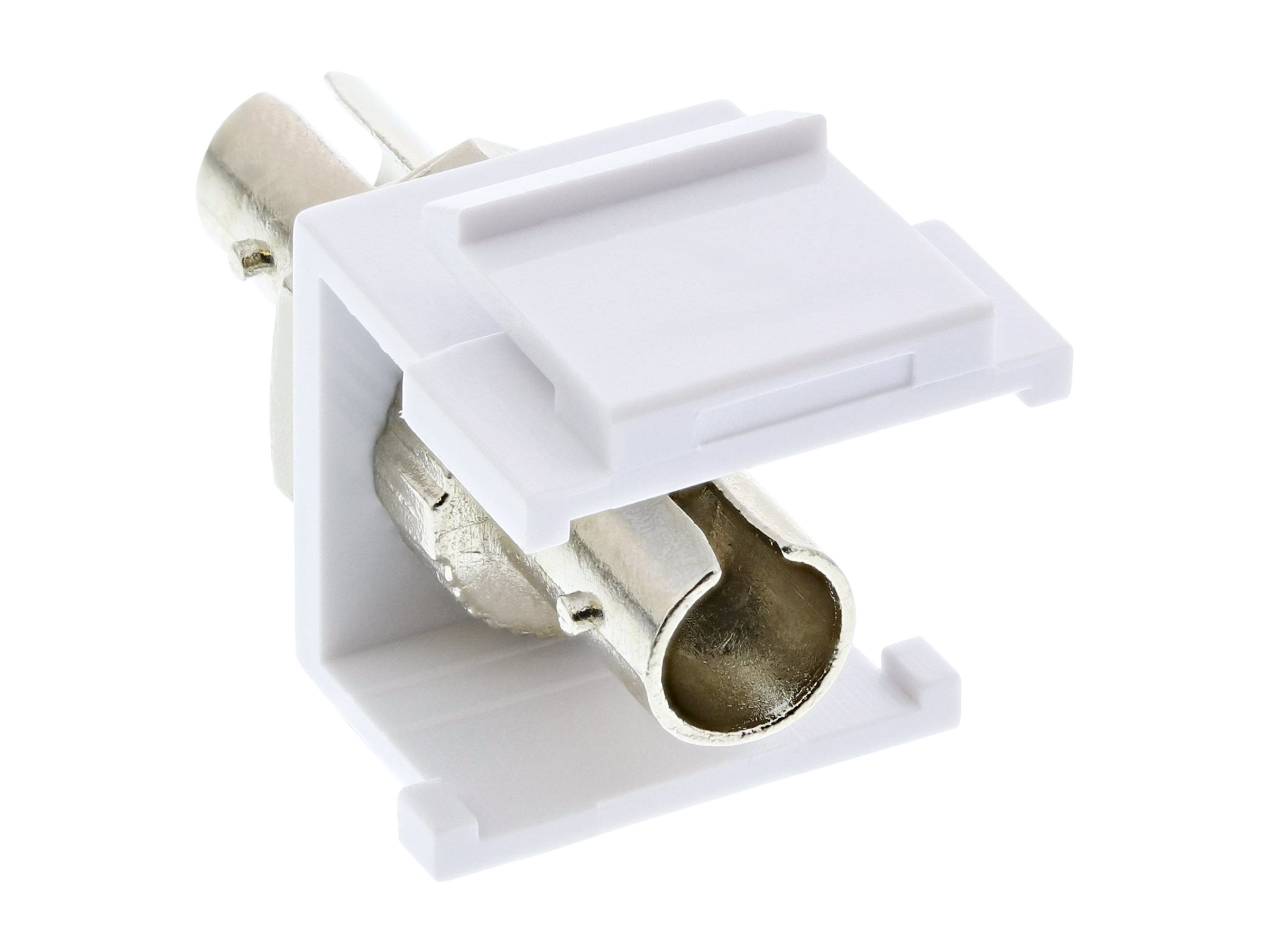 InLine LWL Keystone Snap-in Kupplung Simplex ST/ST Multimode Weiß