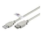 Wentronic Goobay USB 2.0 Hi-Speed Verlängerungskabel mit USB Zertifikat, Grau, 3 m - USB 2.0-Stecker (Typ A) > USB 2.0-Buchse (Typ A) (68915)