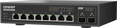QNAP QSW-L3208-2C6T Switch – Managed – 2× 10GbE SFP+ – 6× 10GbE RJ45 – 2× Combo-Ports – Multi-Gig 100M/1G/2.5G/5G/10G – Lite-Managed – Schwarz (QSW-L3208-2C6T)
