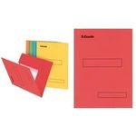 Esselte Aktenmappe, DIN A4, aus Karton, farbig sortiert 160 g/qm, mit 2 Einschlagklappen, 100% recycelbar, - 1 Stück (721000)