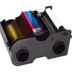 HID FARGO YMCKO Cartridge w/Cleaning Roller: Full-color ribbon (045000)