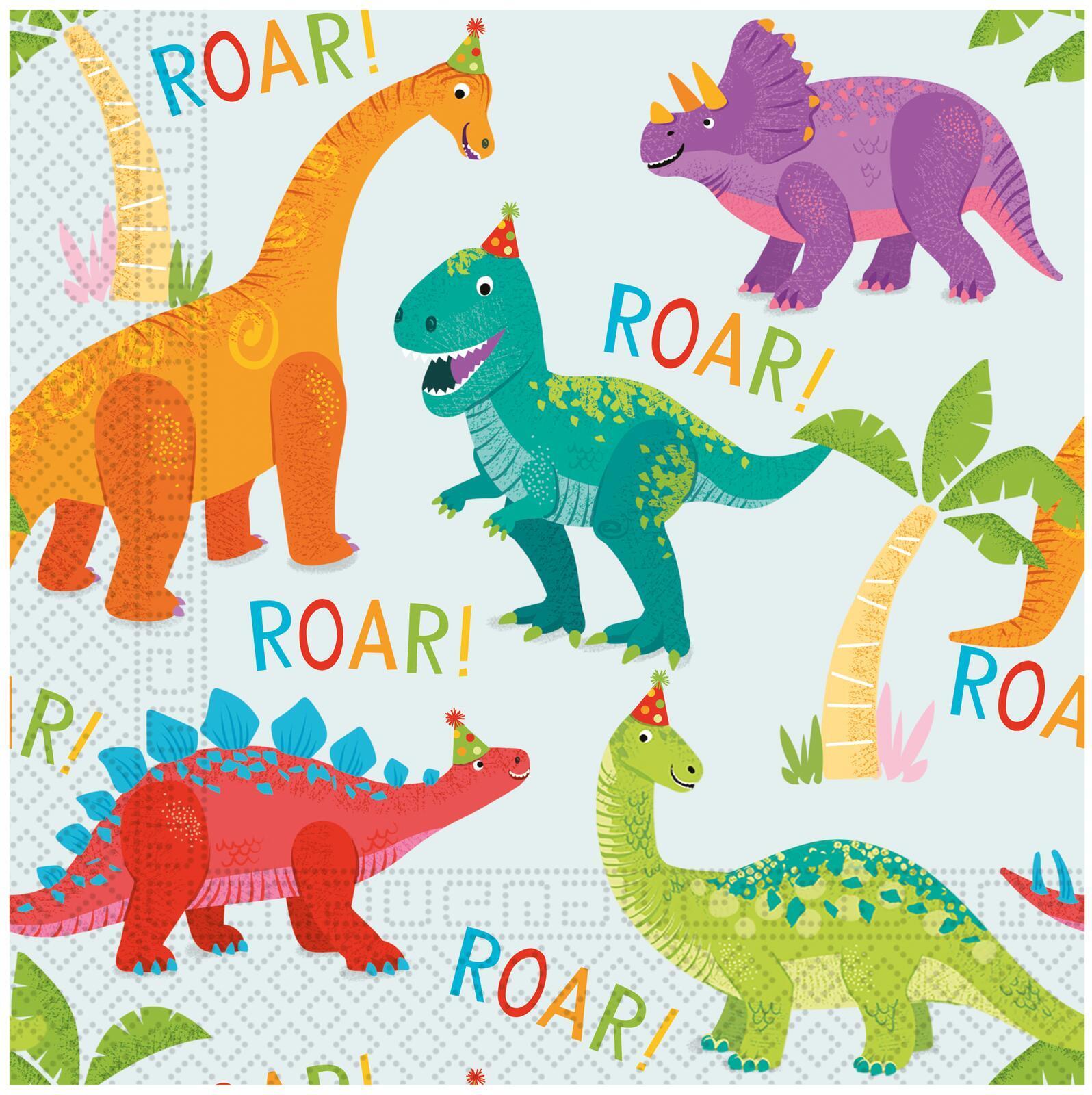 Procos Dino Party zweilagige Papierservietten (97976)