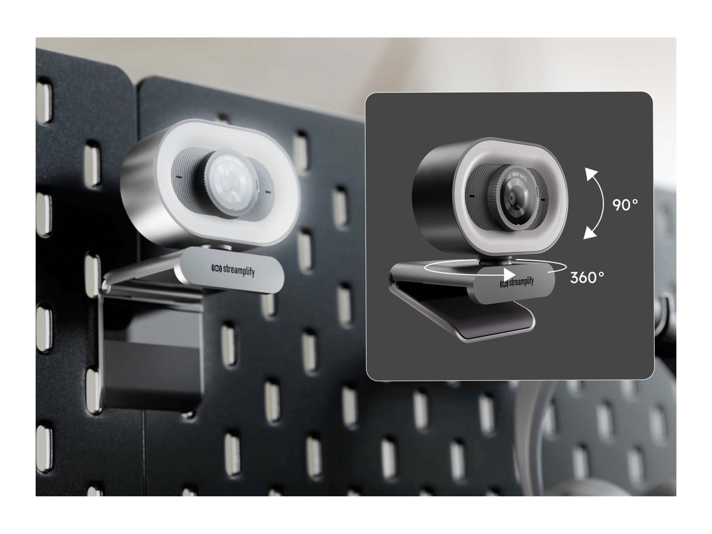 Streamplify CAM PLUS Webcam – 1080p – USB 2.0 – Schwarz