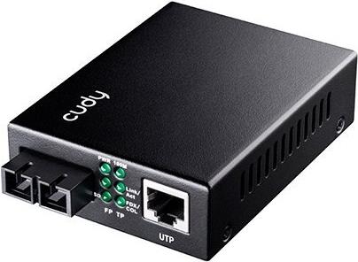 Cudy MC100SA-20 Netzwerk Medienkonverter 100 Mbit/s 1310 nm Einzelmodus Schwarz (MC100SA-20)