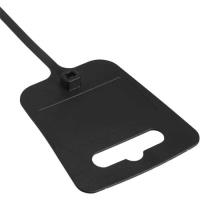 InLine® Kabelbinder mit Markierfeld und Eurolochung, Länge 200mm, Breite 5mm, schwarz, 100 Stück (59967J)