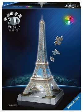 Ravensburger 3D Puzzle Iconics Eiffelturm mit Licht 216 Teile