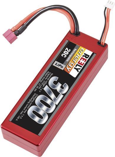 Reely Modellbau-Akkupack (LiPo) 7.4 V 3700 mAh Zellen-Zahl: 2 20 C Stick Hardcase T-Buchse (RE-7838415)