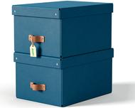 Esselte Leitz Arrchivbox Puro mittel mit Klappdeckel 2 Stueck Nachtblau (61490068)