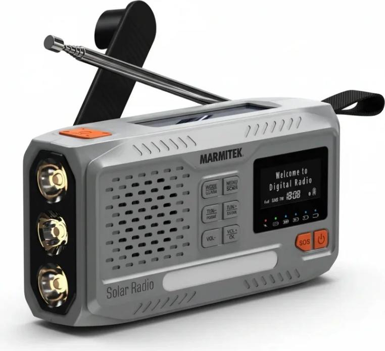 Marmitek RESQ100 grau Outdoor-Radio DAB,FM,Bluetooth,4500mAh,SolarPanel 1 (25008643)