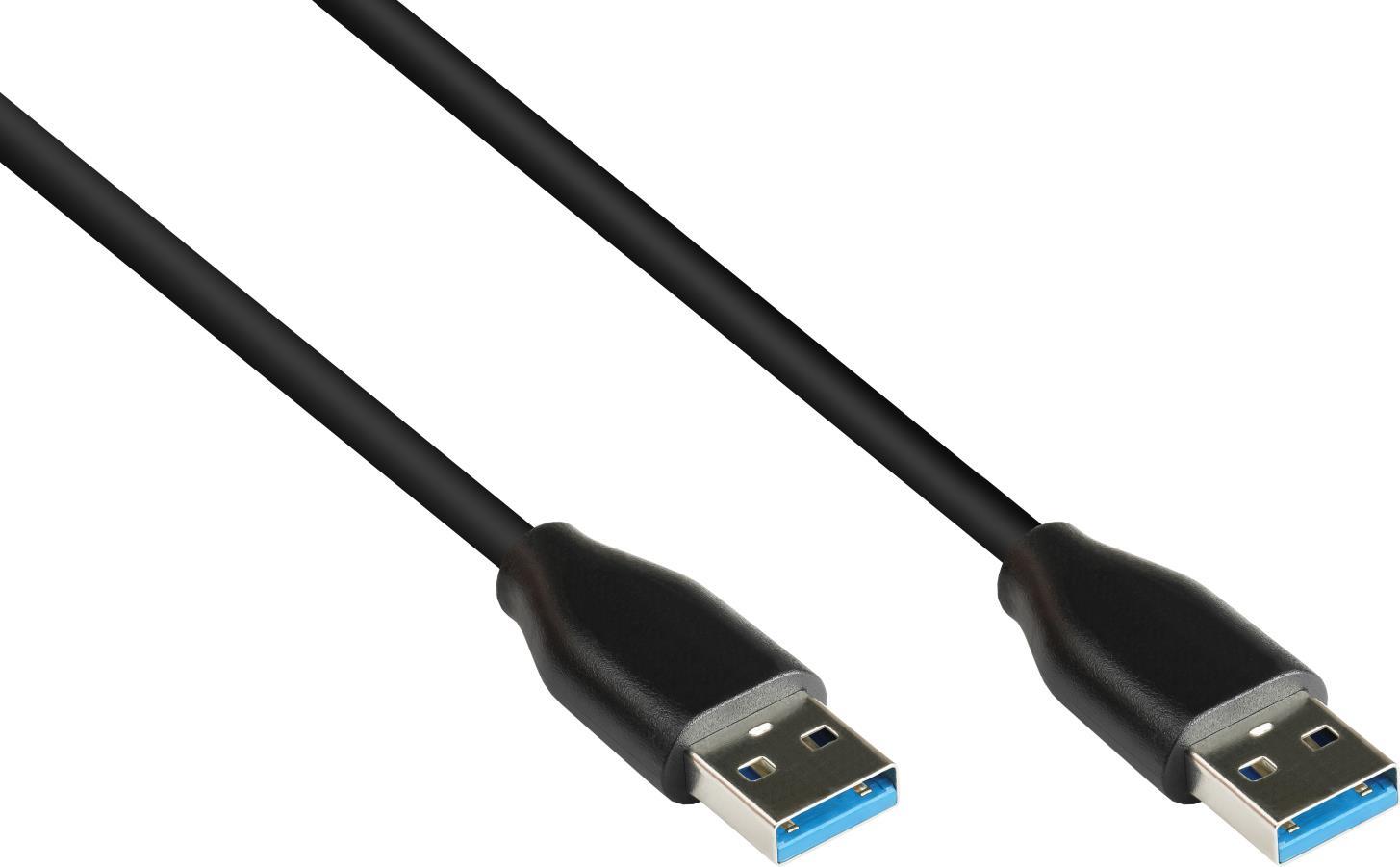 Alcasa 2831-AA010S USB Kabel 1 m USB 3.2 Gen 2 (3.1 Gen 2) USB A Schwarz (2831-AA010S)