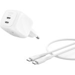 Belkin Ladegerät Dual USB-C 50W PD PPS+1m Kabel (WCH019KQ1MWH-B6)