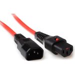 ACT AK5196 Stromkabel Schwarz - Rot 3 m C14-Koppler C13-Koppler (AK5196)