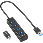 Sharkoon 4044951037582 Schnittstellen-Hub USB 3.2 Gen 1 (3.1 Gen 1) Type-C 5000 Mbit/s Schwarz (4044951037582)