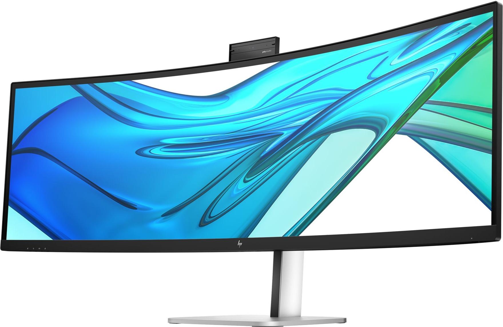 HP Series 5 Pro 549pm 49" DQHD Curved Conferencing Monitor 165 Hz Schwarz Silber