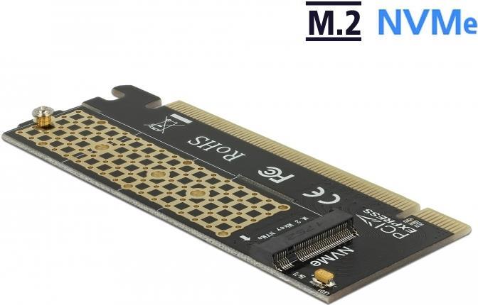 DeLOCK PCI Express x16 Card to 1 x NVMe M.2 Key M - Speicher-Controller - 1 Sender/Kanal - M.2 Card - PCIe 3.0 x16