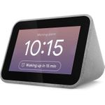 Lenovo Smart Clock with Google Assitant. Virtueller Assistent: Google Assistant, Form: Rechteck, Produktfarbe: Grau. Lautsprecher RMS-Leistung: 3 W, Lautstärkeregler: Tasten. Übertragungstechnik: Kabellos, WLAN-Standards: 802.11a,802.11b,802.11g,Wi-Fi 4 (802.11n),Wi-Fi 5 (802.11ac), WLAN-Band: Dual-Band (2,4 GHz/5 GHz). Energiequelle: AC. Breite: 113,9 mm, Tiefe: 79,2 mm, Höhe: 79,8 mm (ZA4R0025SE)