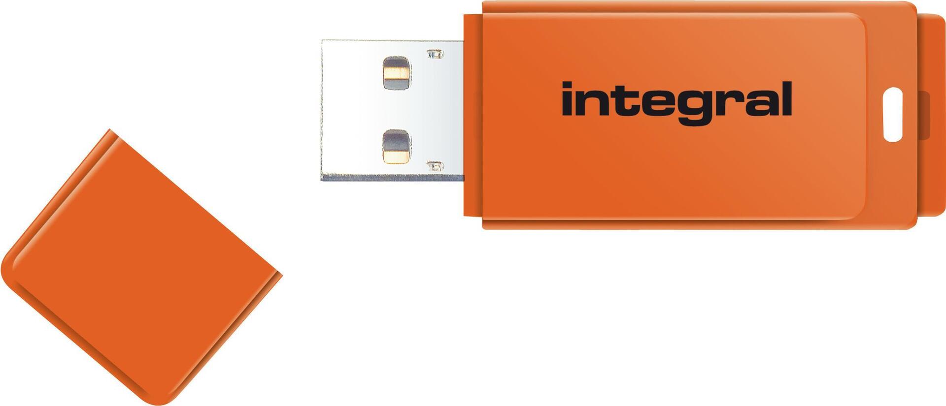 Integral 16GB USB3.0 DRIVE NEON ORANGE UP TO R-80 W-10 MBS USB-Stick USB Typ-A 3.2 Gen 1 (3.1 Gen 1) (INFD16GBNEONOR3.0)