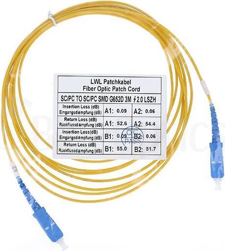 BlueOptics SFP2222BU15MK Glasfaserkabel 15 m SC G.657.A1 Gelb (SFP2222BU15MK)