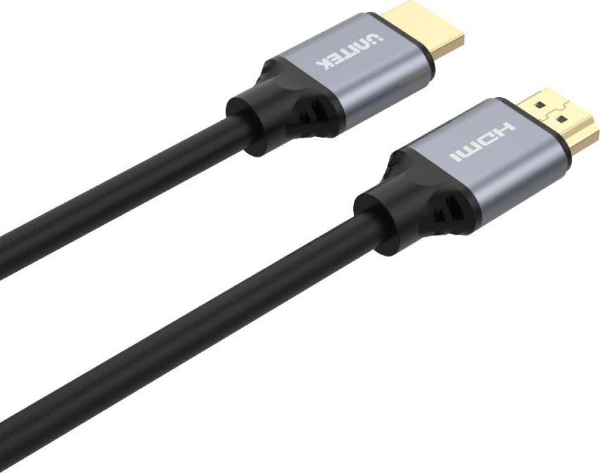 Unitek C138W Ultra High Speed HDMI-Kabel 2 m HDMI 2.1 48 Gbit/s Schwarz, Grau