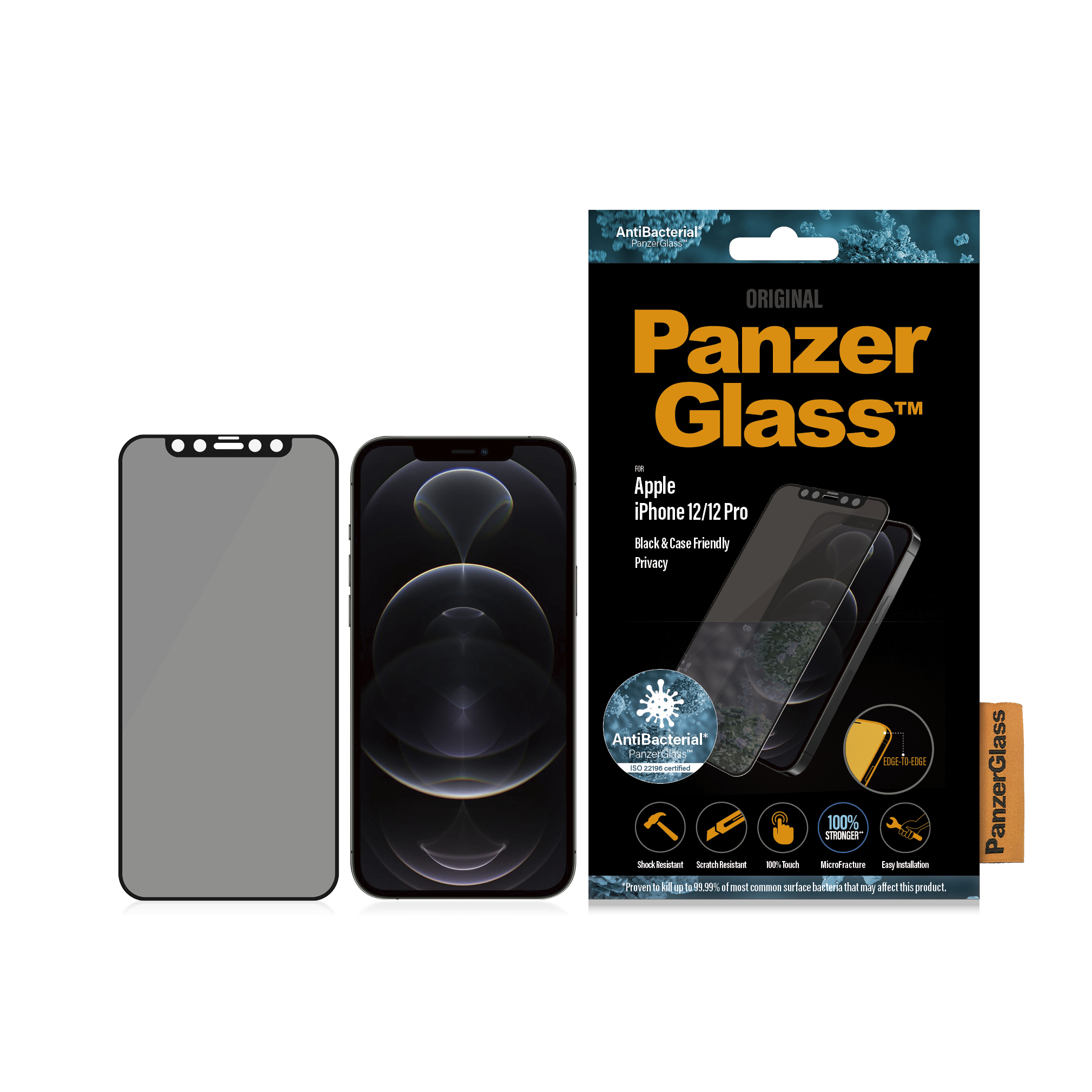 PanzerGlass Original P2711 6,1" Antiblend Displayschutzfolie Schwarz Transparent