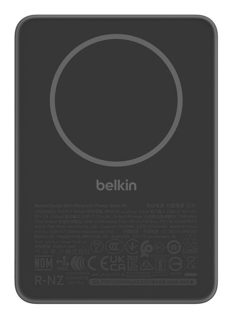 Belkin BoostCharge BPD010HQBK 5000 mAh Powerbank 7,5 W Schwarz
