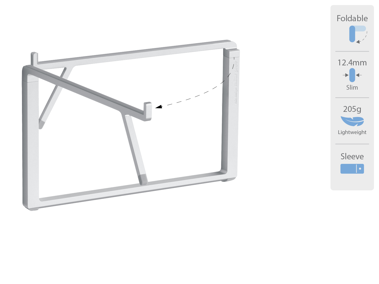 Rain Design mBar Pro+ Faltbarer Notebook-Ständer für MacBook bis 15" Silber