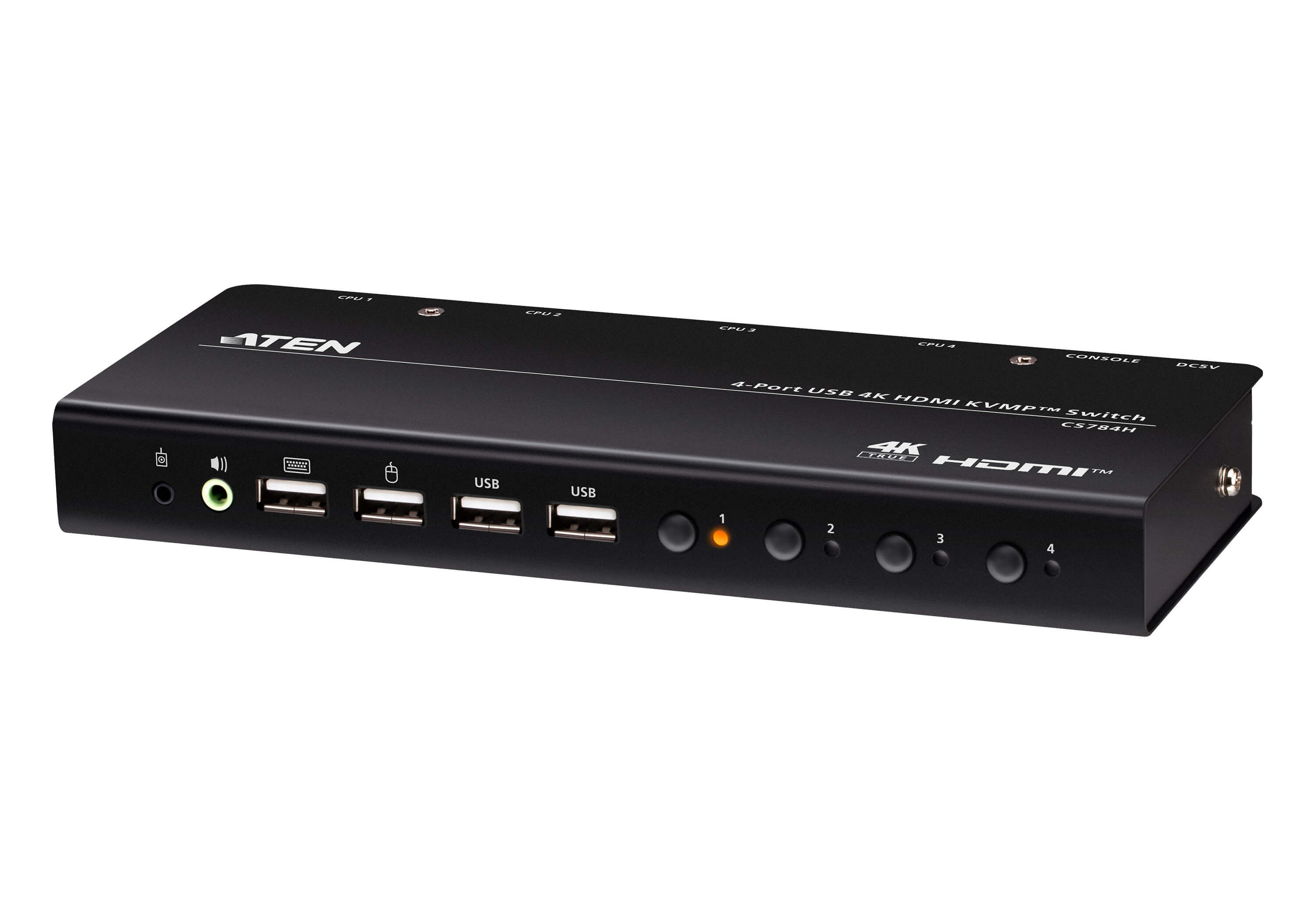 ATEN CS784H 4-Port USB HDMI KVM-Switch Schwarz