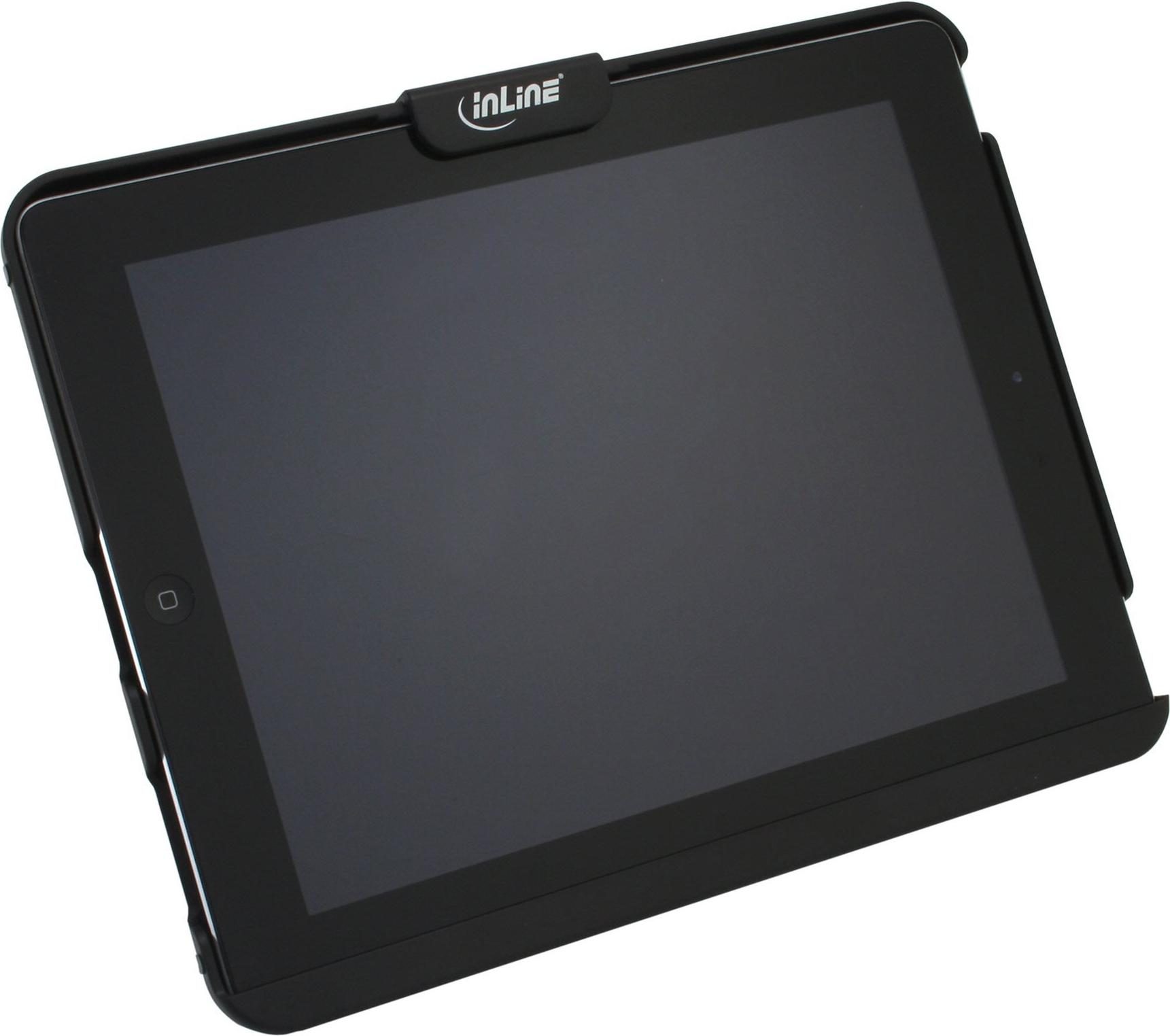InLine iPad Halter/Case mit Sicherheitsschloss 4,4 mm x 2 m Schwarz