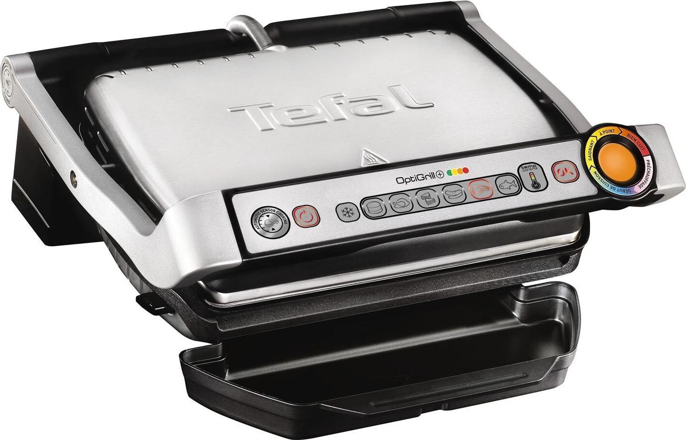 Tefal OptiGrill+ GC712D Kontaktgrill 2000W Silber
