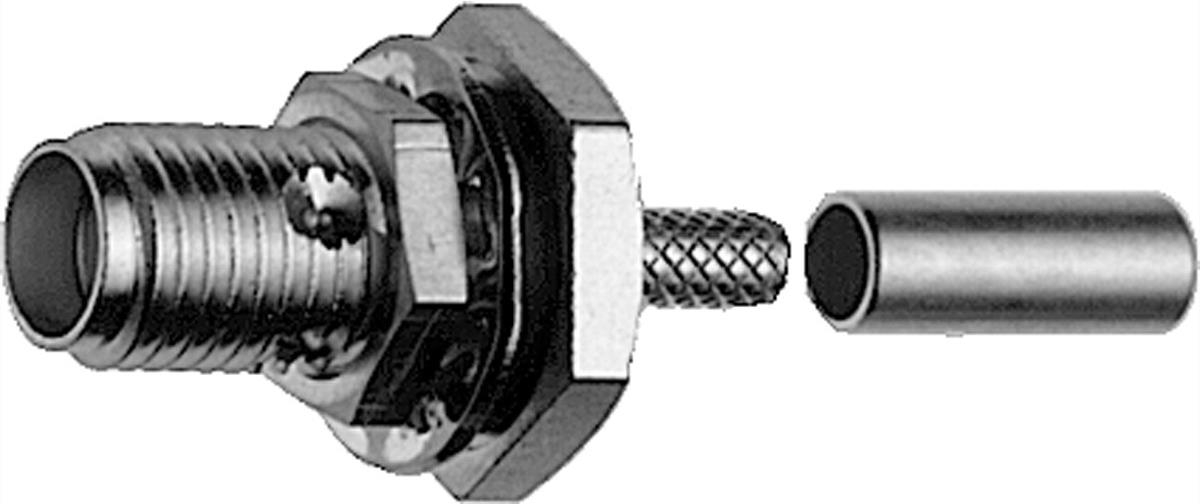 Telegärtner SMA-Kabeleinbaubuchse Crimp G07 C0803, Z27, G07 (RG-316/U), Gold (Standard)  - 5 Stück (J01151A0001)