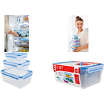 EMSA 508567 Lebensmittelaufbewahrungsbehälter Box Rechteckig Blau - Durchscheinend 3 Stück(e) (508567)