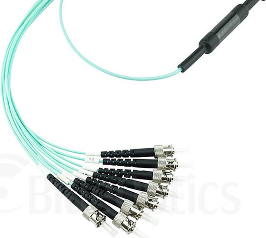 BlueOptics SFP6143EU5MKB Glasfaserkabel 5 m MTP ST OM3 Aqua-Farbe (SFP6143EU5MKB)