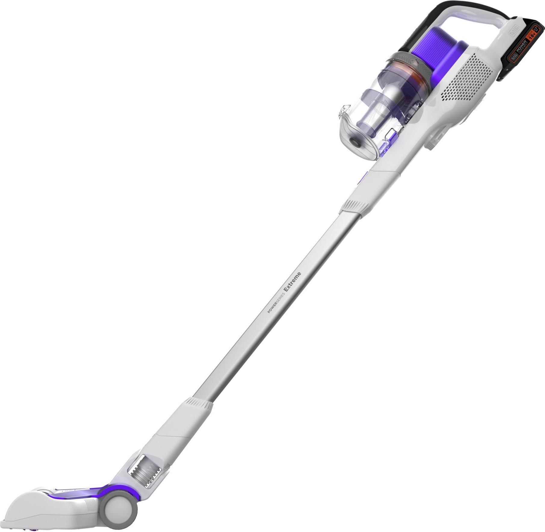 Black & Decker BHFEV1825CP 2-in-1 Akku-Stabstaubsauger 18 V 2,5 Ah 72 min Beutellos Weiß