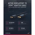 Clicktronic Casual DisplayPort/HDMI™ Adapterkabel, 5 m (44926)