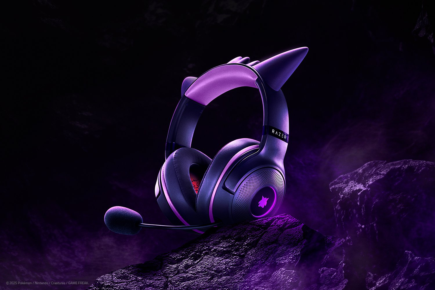 Razer Kraken Kitty V2 Pokémon Gengar Edition Gaming Headset USB-A Rosa, Lila