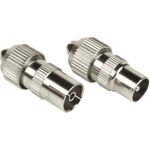 Hama Koax-Set, Metall, Stecker/Kupplung, schraubbar (00205211)