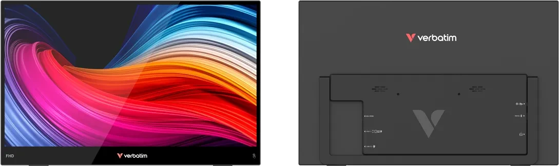 Verbatim PMT-15 Tragbarer Touch-Monitor 39,6 cm (15,6") Full HD 2x USB-C, HDMI Schwarz (32402)