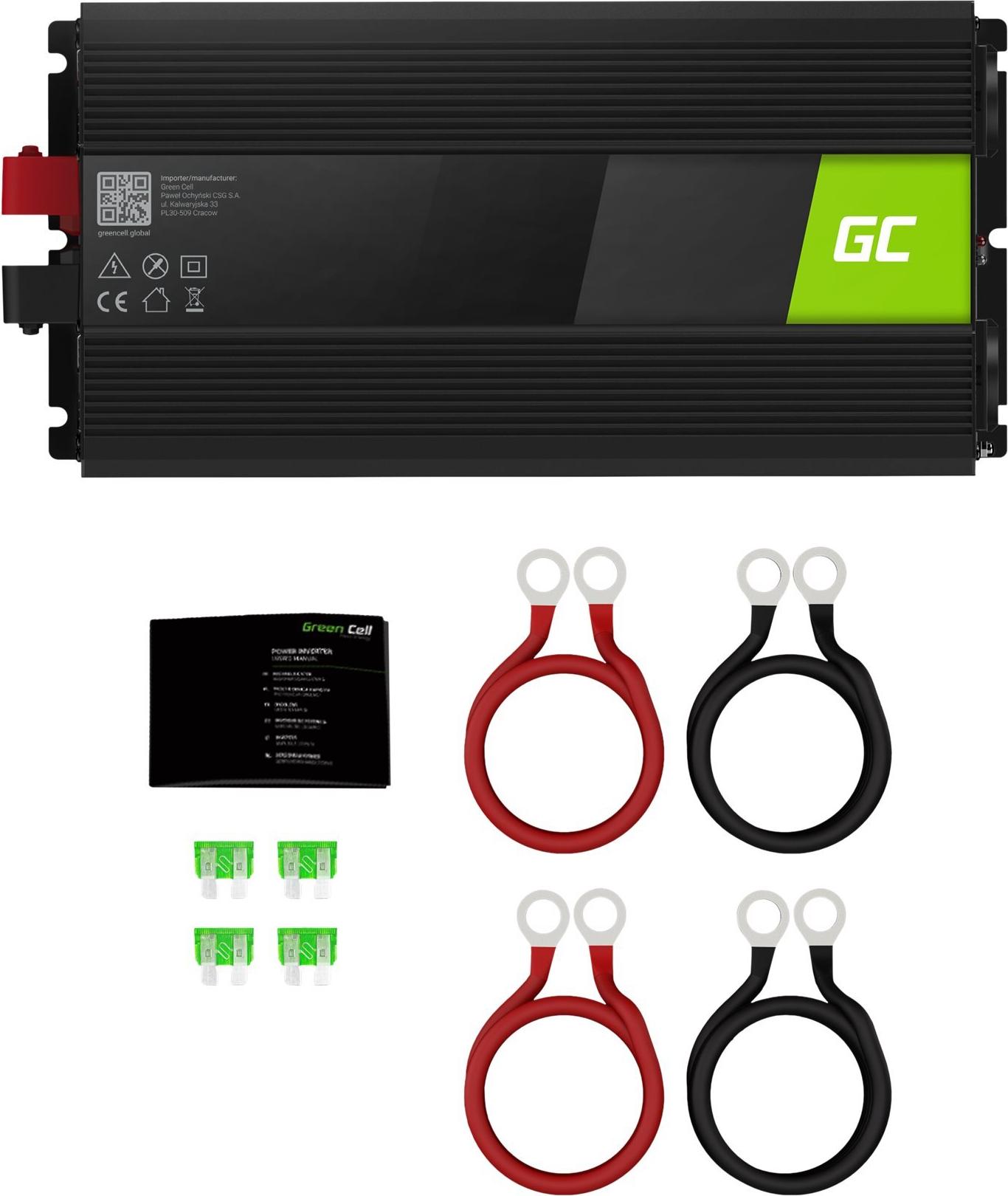 Green Cell INV19 Wechselrichter 1500 W Schwarz
