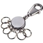 TROIKA Schlüsselanhänger PATENT black chrome (KYR60/GM)