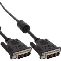 InLine® DVI-D Kabel, digital 18+1 St/St, Single Link, 2 Ferrite, 3m (17764)