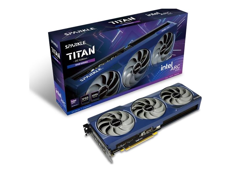 SPARKLE Intel Arc B580 TITAN OC Grafikkarte 12 GB GDDR6 Blau