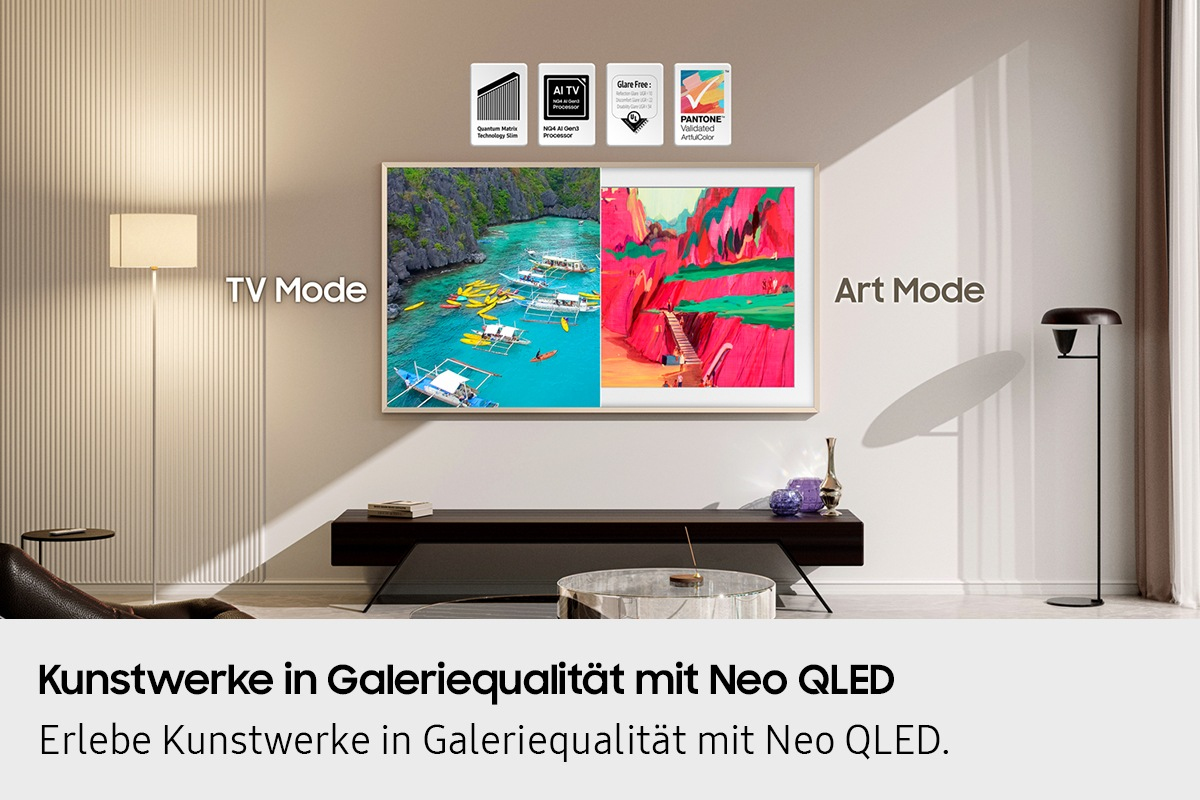 Samsung The Frame Pro GQ85LS03FWU 85" Neo QLED 4K UHD Smart-TV Schwarz