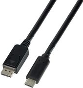 LogiLink USB C DisplayPort Anschlusskabel, 3.0 m, schwarz USB C 3.1 Stecker DisplayPort 1.2 Stecker, Auflösung 1 Stück (UA0336)  - Onlineshop JACOB Elektronik