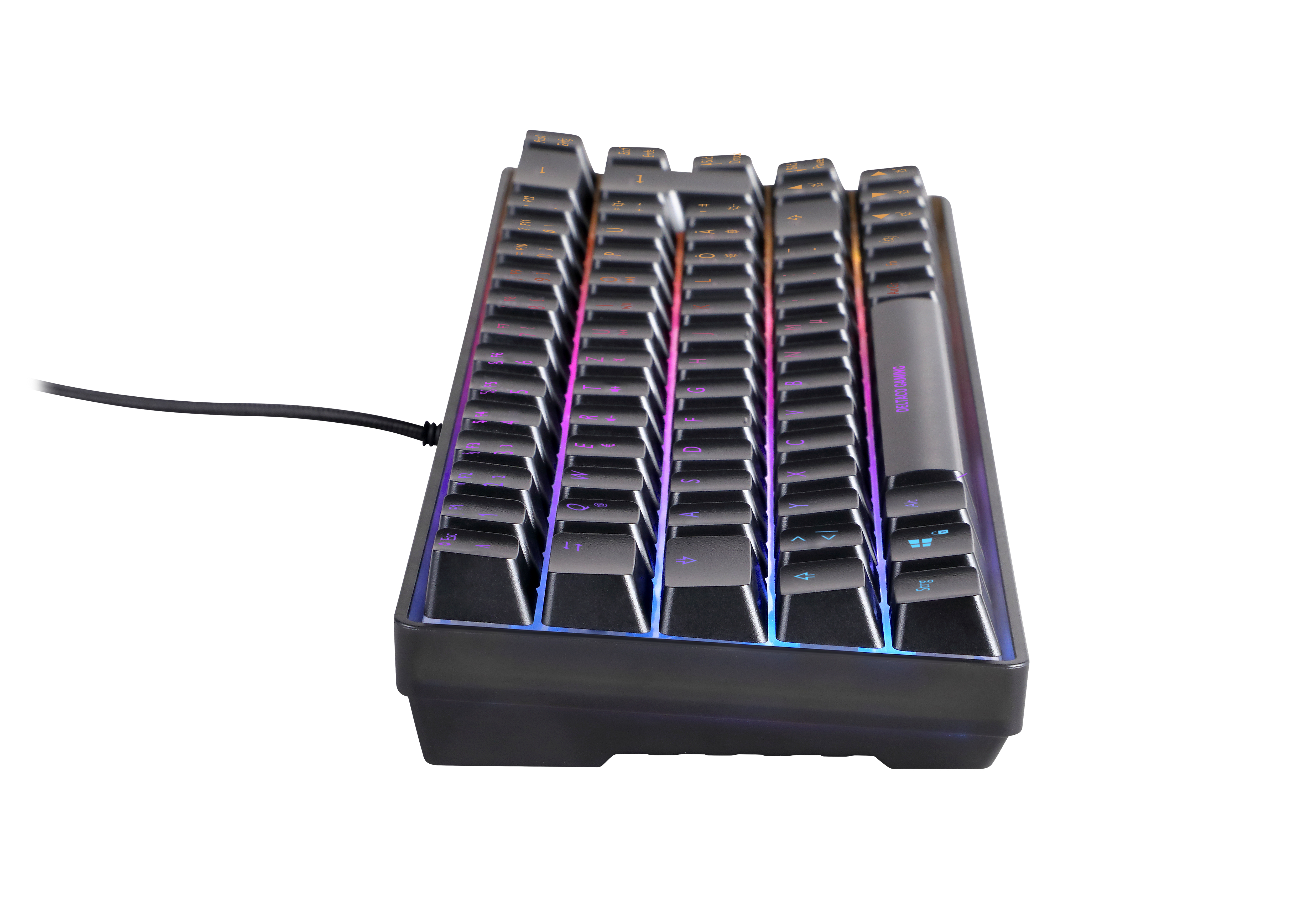 Deltaco GAMING DK240 60% Gaming-Tastatur RGB-LED QWERTZ Schwarz