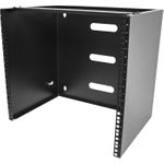 StarTech.com 10U Wall Mount Rack, 48,30cm (19") Wall Mount Network Rack, 35,60cm (14")  Deep (Low Profile), Wall Mounting Patch Panel Bracket for Network Switches, IT Equipment, 77lb (35kg) Capacity (RACK-10U-14-BRACKET)
