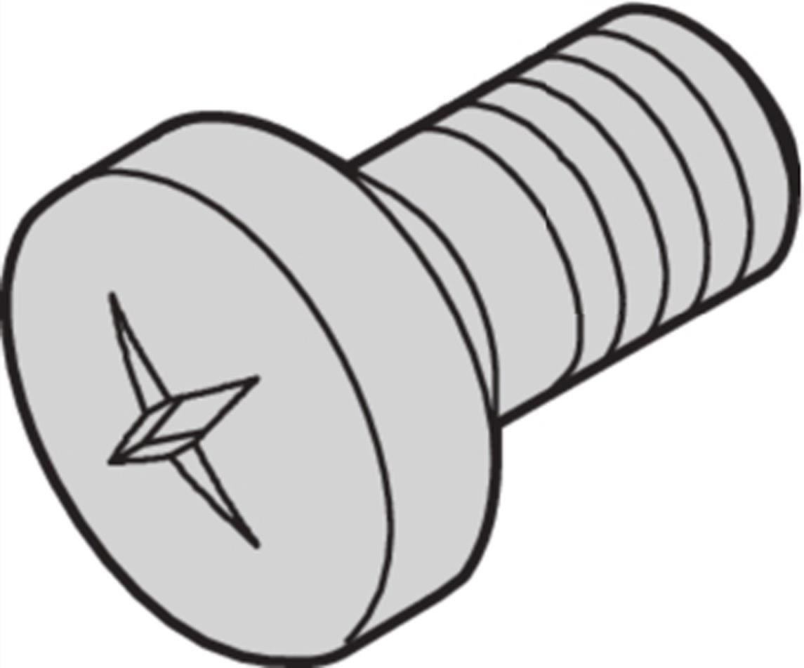 SCHROFF Linsenkopfschraube mit Kreuzschlitz - NTS LIN.SCHR.M2,5X8 NI 100ST (21101069)