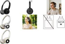 LogiLink BT0072S Over Ear Kopfhörer Bluetooth Creme (BT0072S)