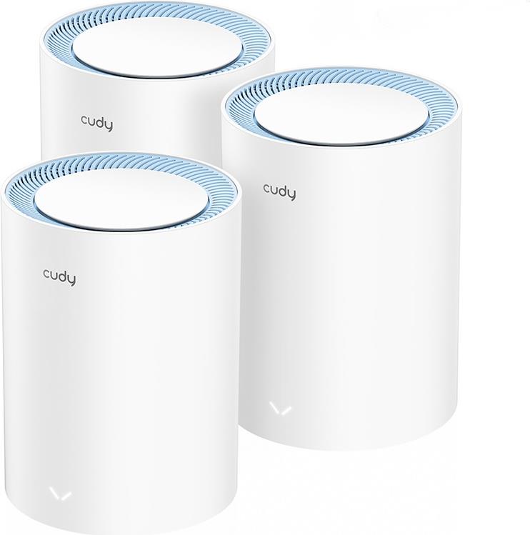 Cudy M1200 3-PACK Mesh-WLAN-System Dual-Band (2,4 GHz/5 GHz) Wi-Fi 5 (802.11ac) Weiß 1 Intern (M1200(3-Pack))