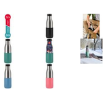 emsa Trinkflasche BLUDROP SLEEVE, 0,5 Liter, koralle spülmaschinenfest, Edelstahl mit Silikonmanschette, - 1 Stück (N3110800)