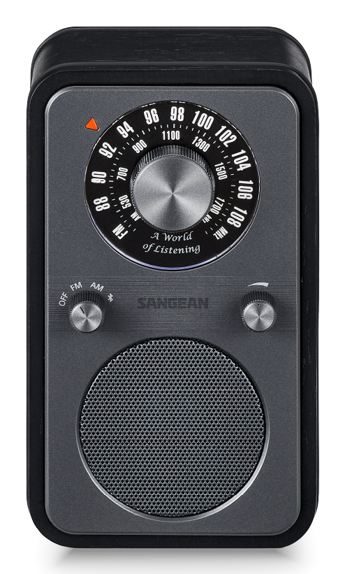 Sangean WR-9 Tragbares FM/AM-Radio Echtholz Bluetooth 8W Midnight Oak